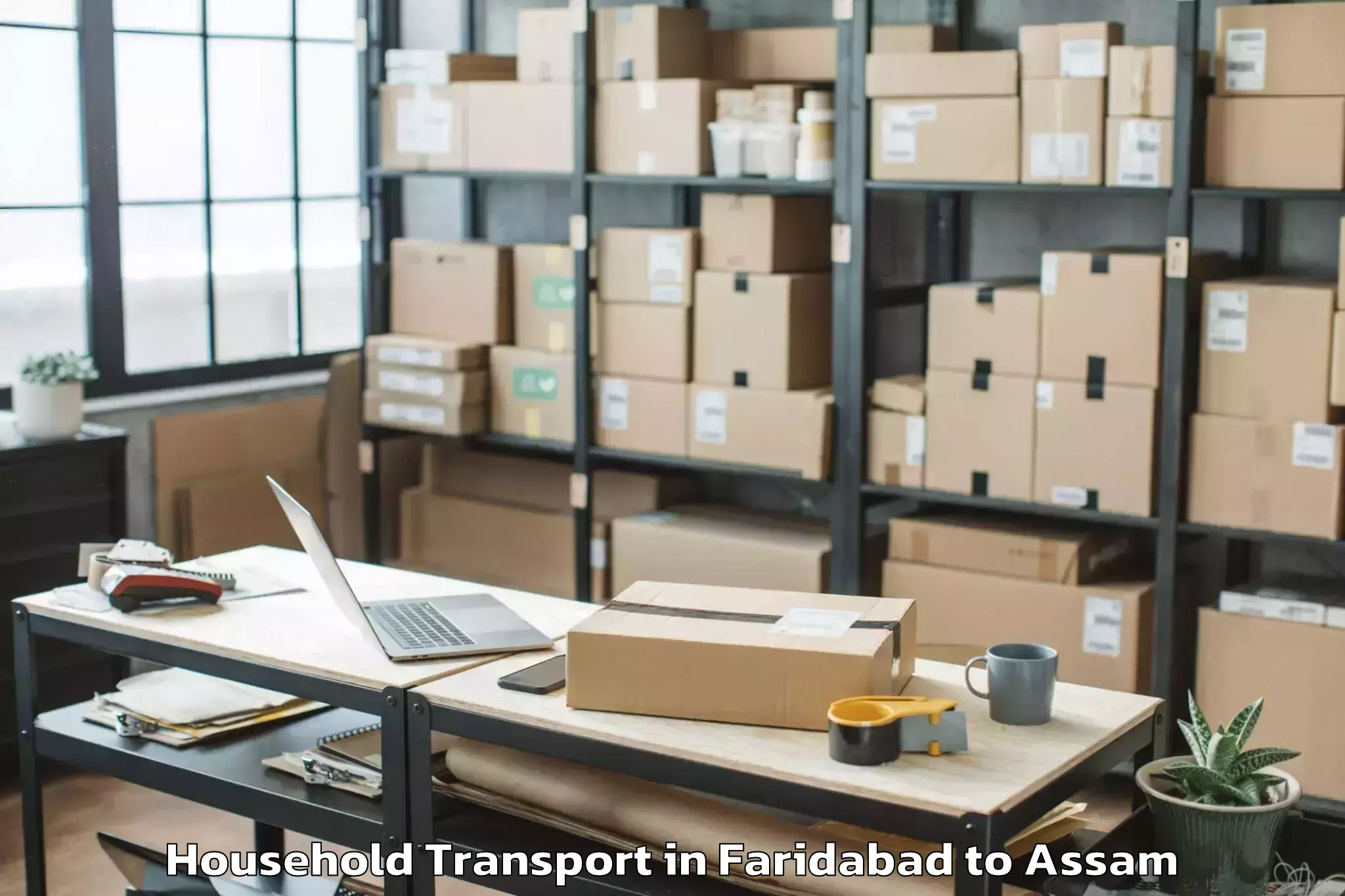 Book Faridabad to Rowriah Airport Jrh Household Transport Online